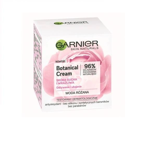 GARNIER Botanical Cream Odżywczy Krem Dla Skóry Suchej I Wrażliwej Woda Różana 50ml