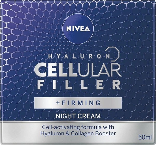 NIVEA Hyaluron Cellular Filler + Ujędrnienie Przeciwzmarszczkowy Krem Na Noc 50ml
